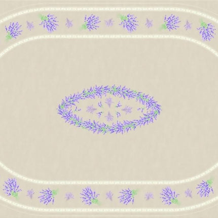 Nappe coton enduit  plastifiée valensole lin 2m50 / 1m55