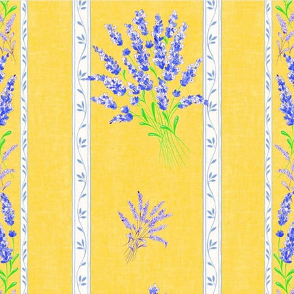 Nappe valensole jaune coton enduit 1m55/1m20