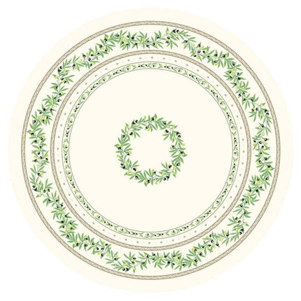 Nappe ronde 1 m 80 coton ramatuelle écru 1m80