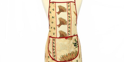 Tablier polyester  bouquet de blé paille