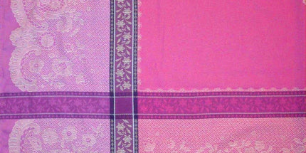 Nappe jacquard traitée téflon 2m/1m60 Dentelle framboise