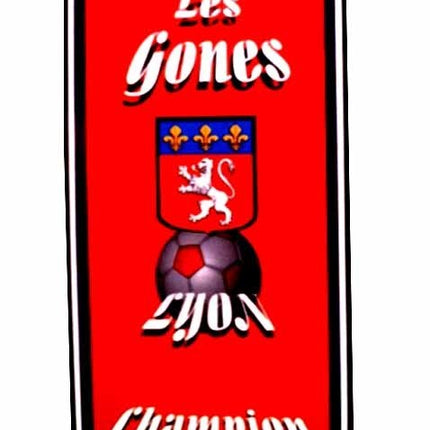 Serviette de plage LYON Les gones Champion Football 71 cm / 147 cm