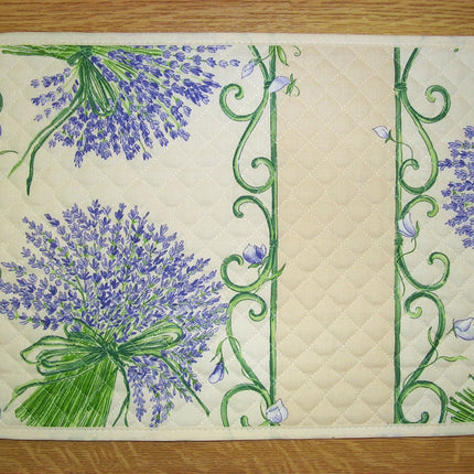 Set de table lavande blanc bleu