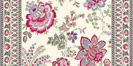 Housse de coussin tissé jacquard Garance fushia bleu 45cm/45cm