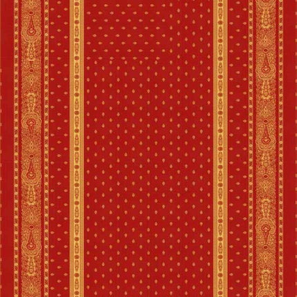 Nappe 160cm x 260 cm Jacquard Bastide rouge traité téflon