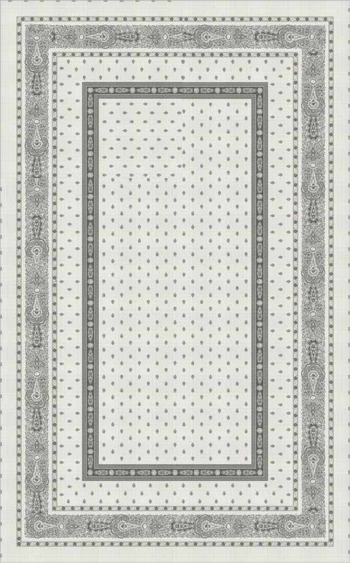 Nappe 160cm x 260 cm Jacquard Bastide gris traité téflon