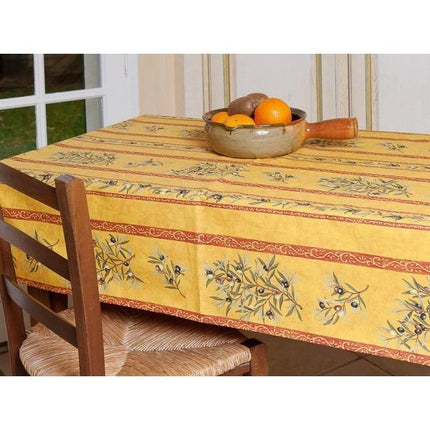 Nappe clos des oliviers jaune  2m /1m50  ENDUT PLASTIFIE