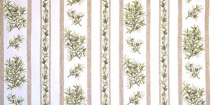 Nappe clos des oliviers écru  2m /1m50  ENDUT PLASTIFIE