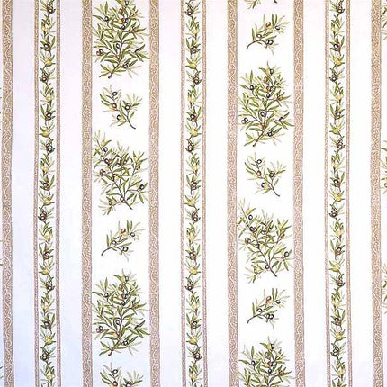 Nappe clos des oliviers écru  2m /1m50  ENDUT PLASTIFIE