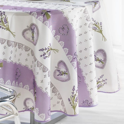 Nappe charme lilas 1m80 anti tache infroissable