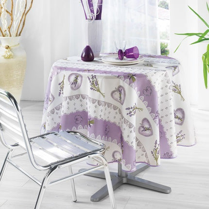 Nappe charme lilas 1m80 anti tache infroissable