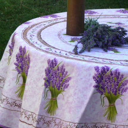 Nappe lavandou parme 1m80 anti tache infroissable