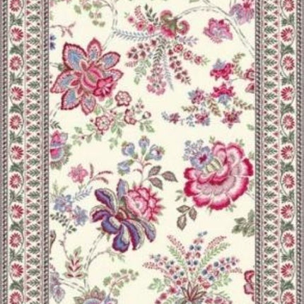 Chemin de table jacquard garance fushia bleu 1m 70
