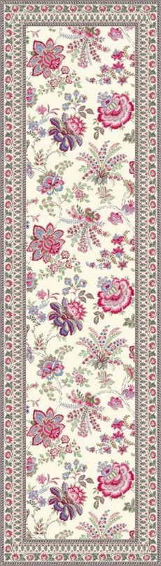 Chemin de table jacquard garance fushia bleu 1m 70