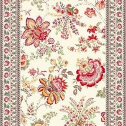 Chemin de table jacquard garance jaune rouge 1m 70