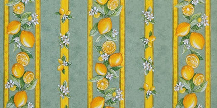 Nappe citron vert coton enduit plastifié 3m/1m55