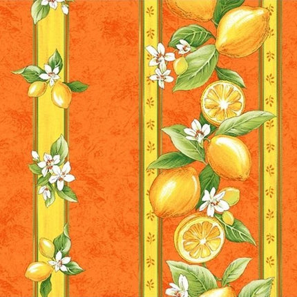 Nappe citron orange coton enduit plastifié 3m/1m55