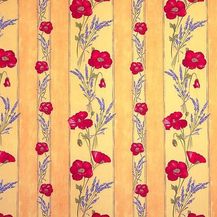 Nappe coquelicot lavande jaune coton enduit plastifié 3m/1m55