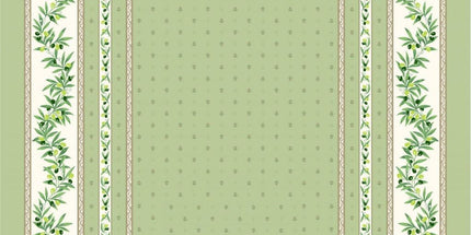 Nappe  coton enduit plastifié ramatuelle vert 3m/1m60