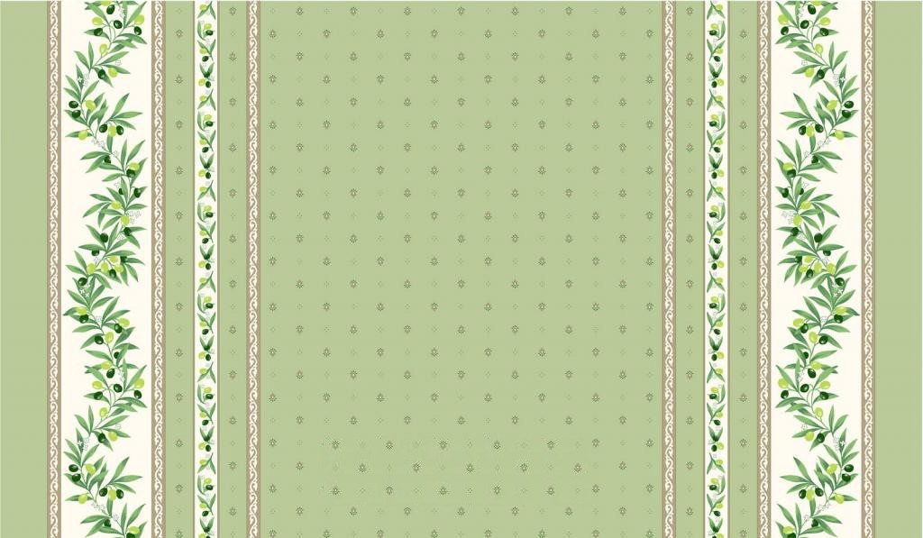 Nappe  coton enduit 1m50/1m20 ramatuelle vert
