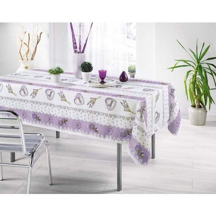 Nappe Charme lilas  3m / 1m48 anti tache infroissable