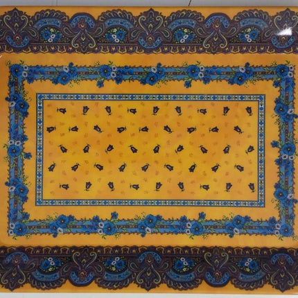 Plateau mélaminé tradition jaune 28 cm x 40cm