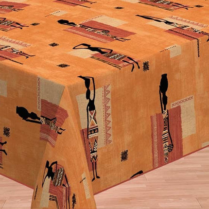 Nappe africaine orange  2m / 1m50