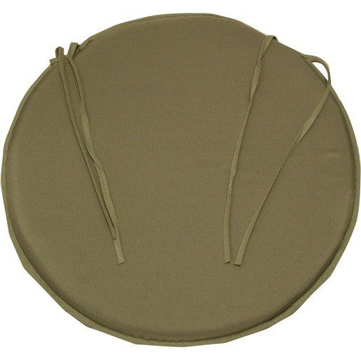 Coussin de chaise rond uni beige