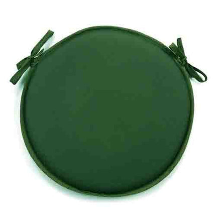 Coussin de chaise rond uni vert