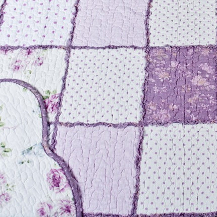 Plaid  boutis réf mimosa parme  Taille 1m50/1m50