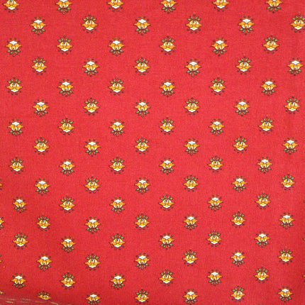 Tissu  au mètre coton  provençale rouge all over 1 nyl