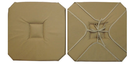 Coussin de chaise 4 rabats uni  beige