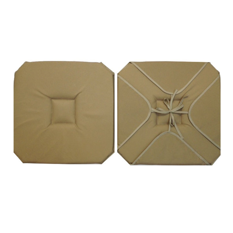 Coussin de chaise 4 rabats uni  beige