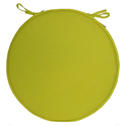 Coussin de chaise rond uni vert anis