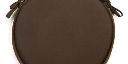 Coussin de chaise rond uni chocolat