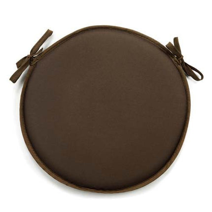 Coussin de chaise rond uni chocolat