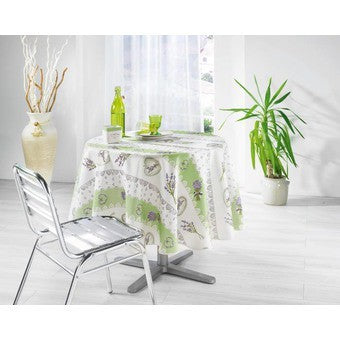Nappe charme vert anis 1m80 anti tache infroissable