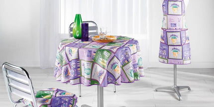 Nappe bouquet de lavande 1m80 anti tache infroissable