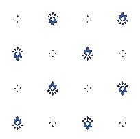 Nappe exclusif blanc bleu enduite 2m / 1m50