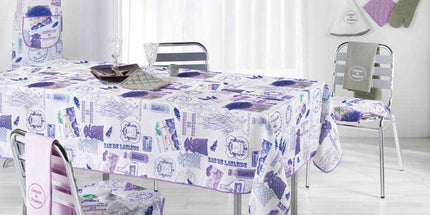 Nappe lavandine 2m40 x 1m50 anti tache sans repassage