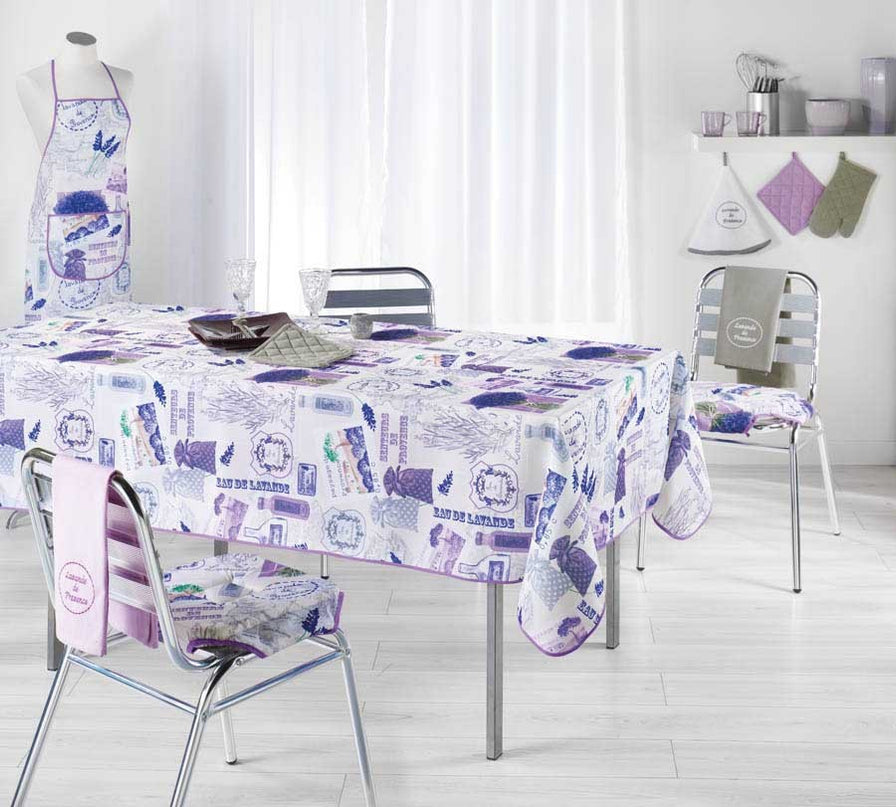 Nappe lavandine 2m40 x 1m50 anti tache sans repassage