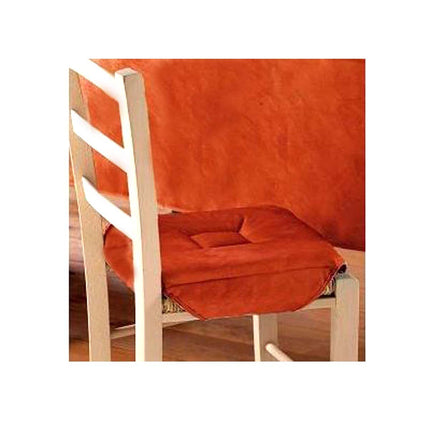 Coussin de chaise 4 rabats uni  brique béton ciré