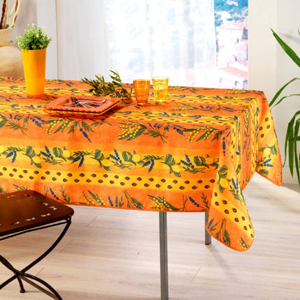 Nappe mimosa lavande citron orange 3m50/1m60 anti tache et infroissable