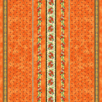 Nappe carré coton enduit plastifiée tradition rouille 1 m55  x  1m55