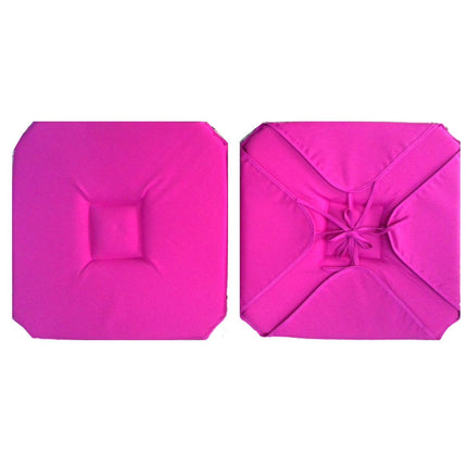 Coussin de chaise 4 rabats uni rose 40cm x 40cm