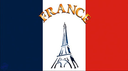 Serviette de plage ref 43France  Drapeau Français  1m50 x 75 cm