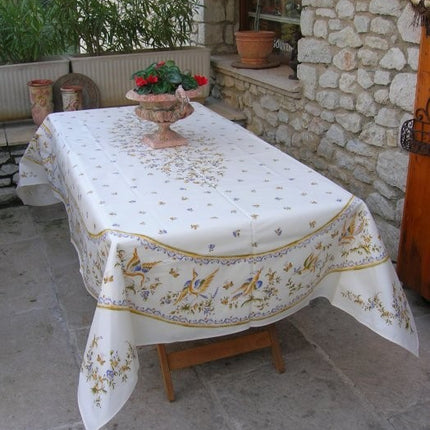 Nappe faïence de Moustiers bleu  plastifiée 2m50 / 1m50
