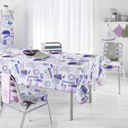 Nappe lavandine 3m50 x 1m50 anti tache sans repassage