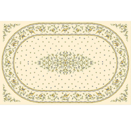Nappe faïence de Moustiers bleu  plastifiée 2m50 / 1m50