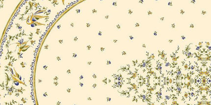 Nappe faïence de Moustiers bleu  plastifiée 2m50 / 1m50